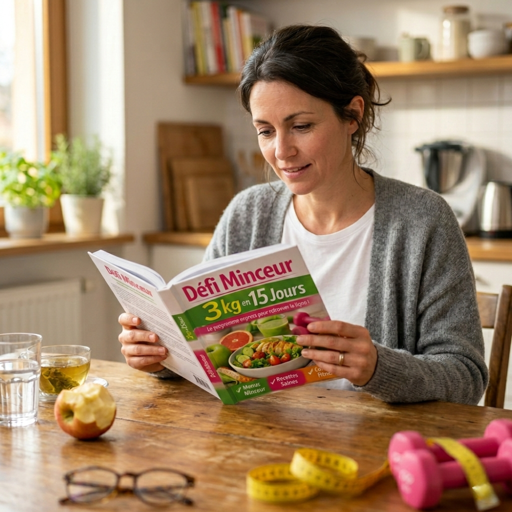 Guide 3 kg en 15 jours - femme qui lit